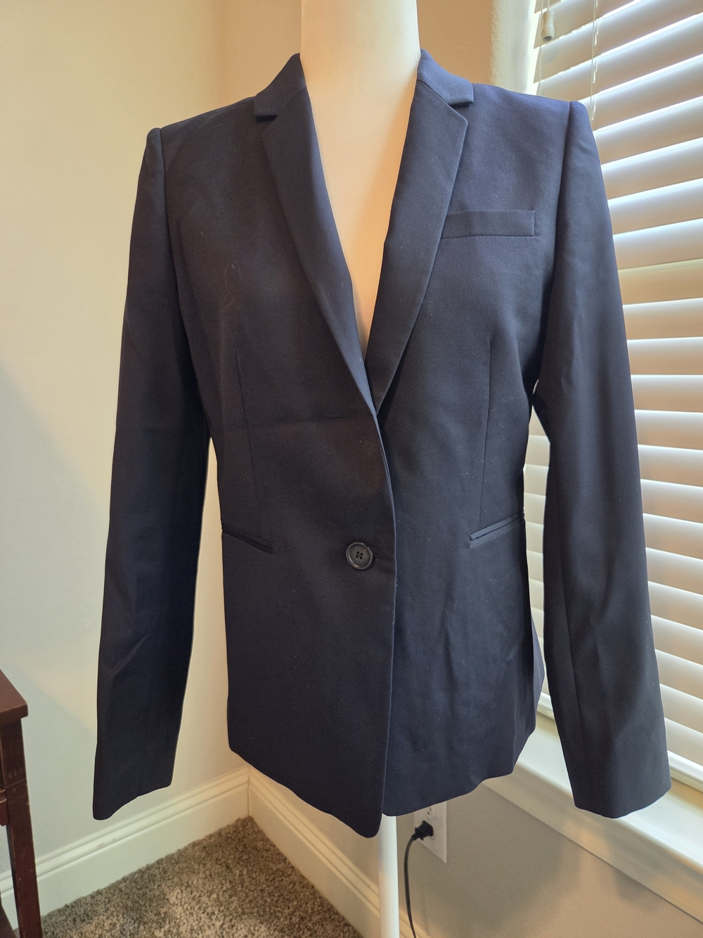 ANTONIO MELANI Gray Single-Button Tailored Blazer